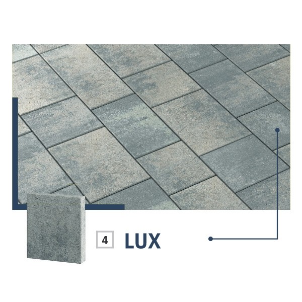 Pilkai smėlinės LUX spalvos trinkelės iš Moderne kolekcijos